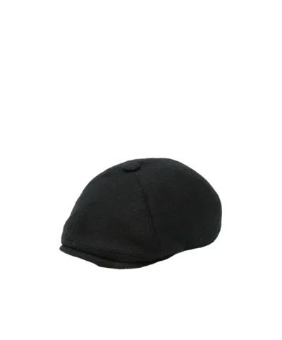 Fedeli Wool Beret In Black