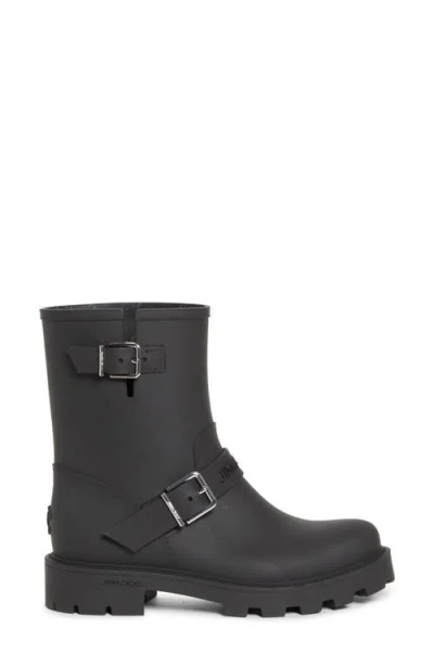 Jimmy Choo Biker Rain Black Tpu Rain Boots Black 42 In Black