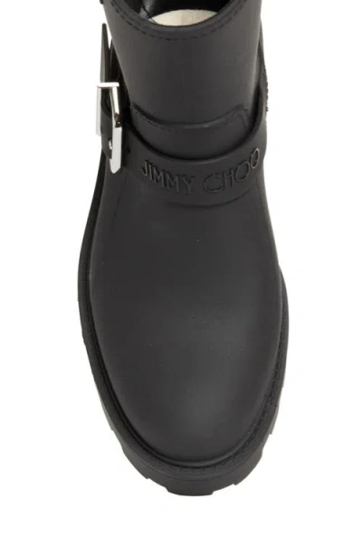 Jimmy Choo Biker Rain Black Tpu Rain Boots Black 42 In Black