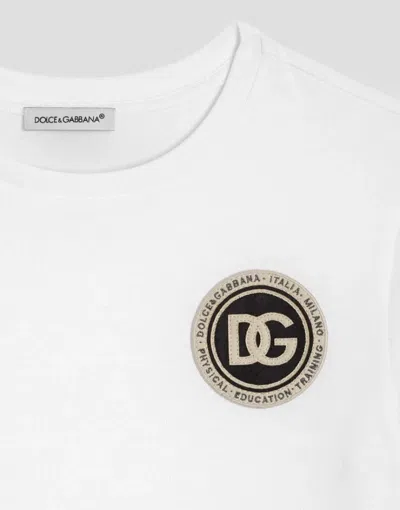 Dolce & Gabbana Logo-patch T-shirt In White