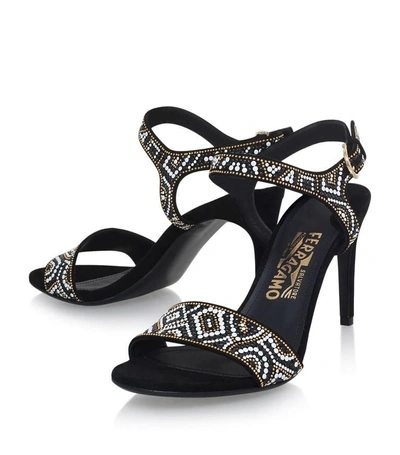 Shop Ferragamo Ella Mosaic Heeled Sandals