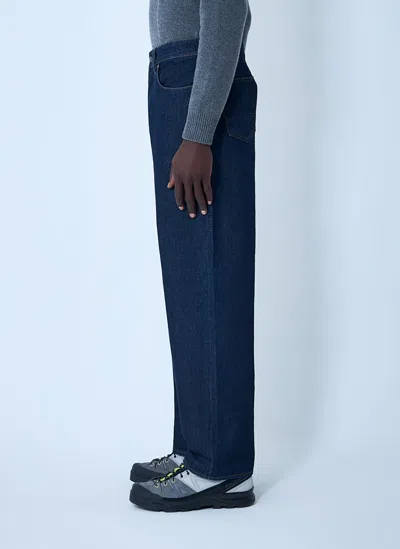 Stone Island Compass Patch Jeans In Blue