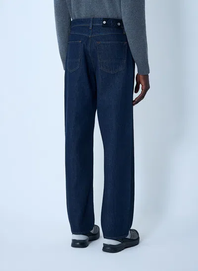 Stone Island Compass Patch Jeans In Blue