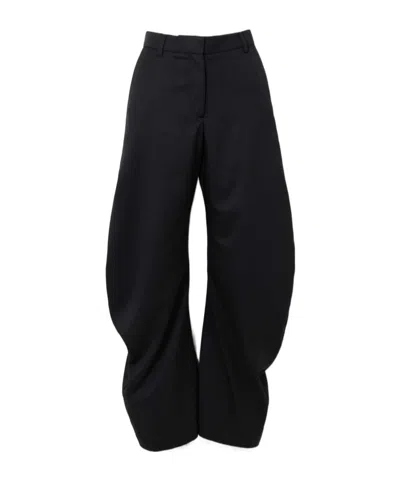 Acne Studios Houndstooth Wool Suit Pants In Black