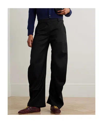 Acne Studios Houndstooth Wool Suit Pants In Black