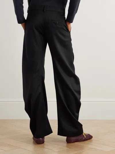 Acne Studios Houndstooth Wool Suit Pants In Black