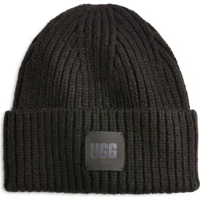 Ugg Chunky Rib Beanie In Black