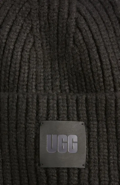 Ugg Chunky Rib Beanie In Black