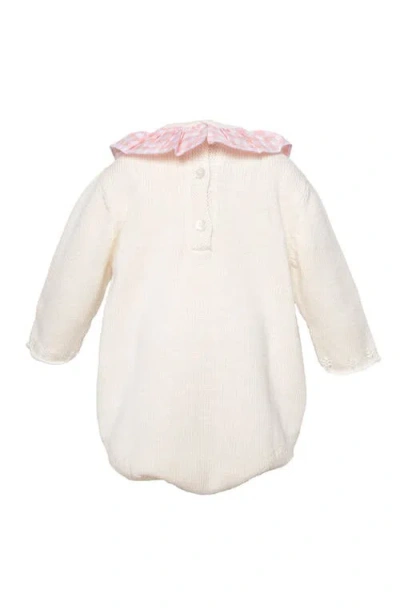 Cuclie Colette Knit Bubble Romper In White