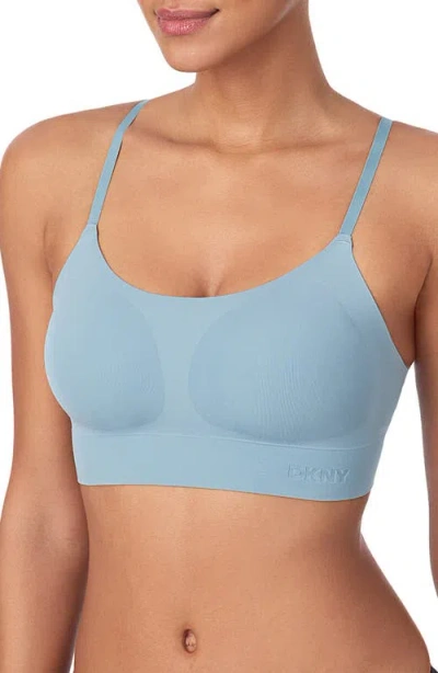 Dkny Litewear Seamless Bralette In Gray