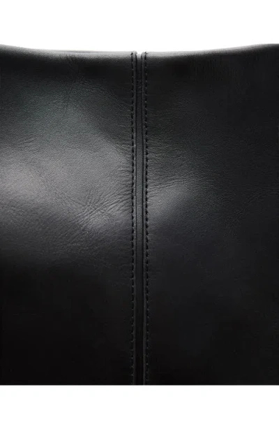 Mango Large Leather Bucket Tote In Pattern