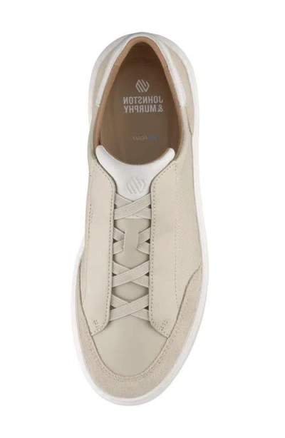 Johnston & Murphy Anders Perforated Leather Sneaker In Neutral