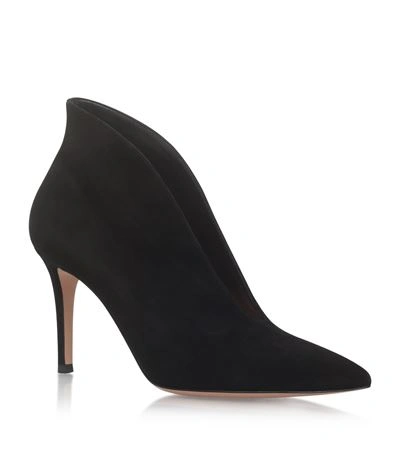 Shop Gianvito Rossi Vania Suede High-back Ankle Boots