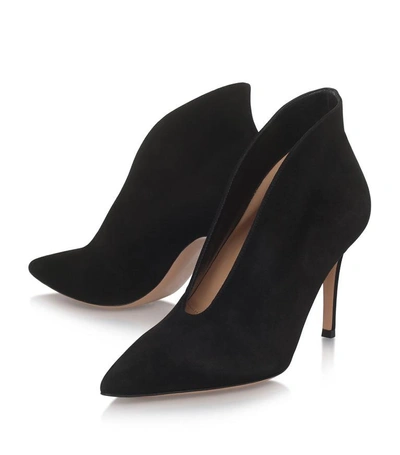 Shop Gianvito Rossi Vania Suede High-back Ankle Boots