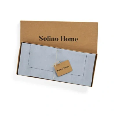 Solino Home Linen Table Runner In Blue