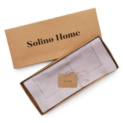 Solino Home Linen Table Runner In Purple