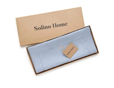 Solino Home Linen Table Runner In Blue