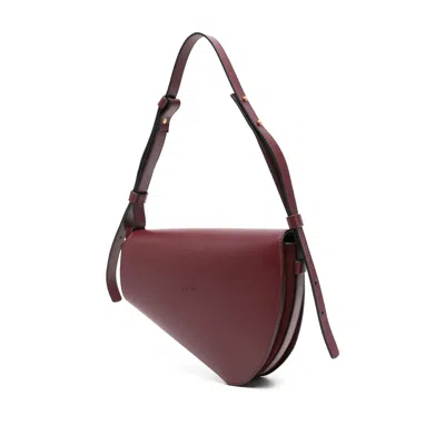 Neous Flap Shoulder Bag In Burgundy