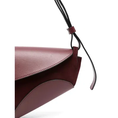 Neous Flap Shoulder Bag In Burgundy
