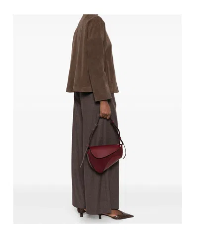 Neous Flap Shoulder Bag In Burgundy