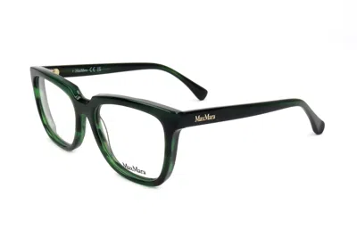 Max Mara Square Frame Glasses In Green