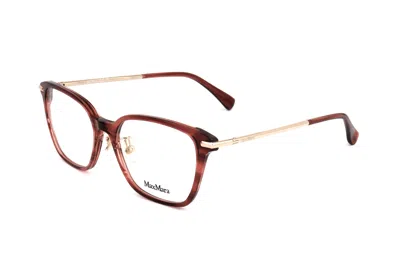 Max Mara Square Frame Glasses In Red