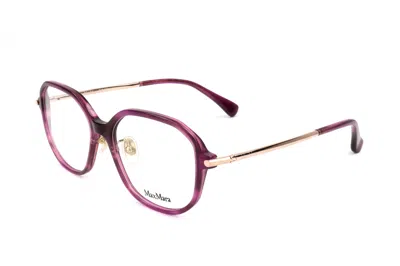 Max Mara Square Frame Glasses In Purple