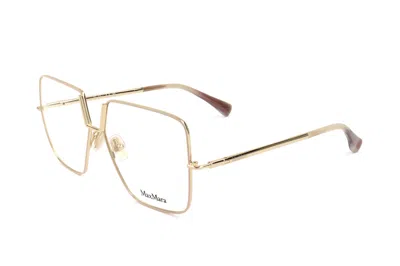 Max Mara Square Frame Glasses In Gold