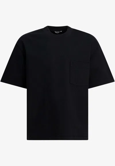 Auralee Logo-embroidered Crewneck T-shirt In Black
