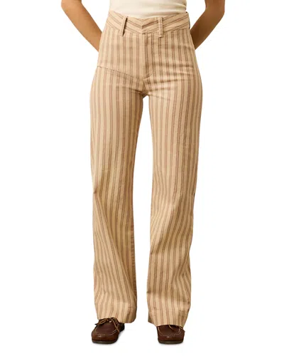 Faherty Twill Tide Slim Straight Pants In Neutral