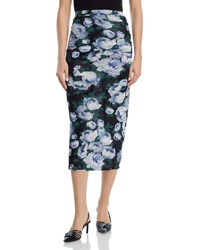 Stella Mccartney Bunch Of Roses Mesh Long Skirt Skirts Multicolor In Blue
