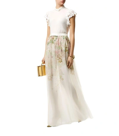 Shop Giambattista Valli Floral Print Maxi Skirt