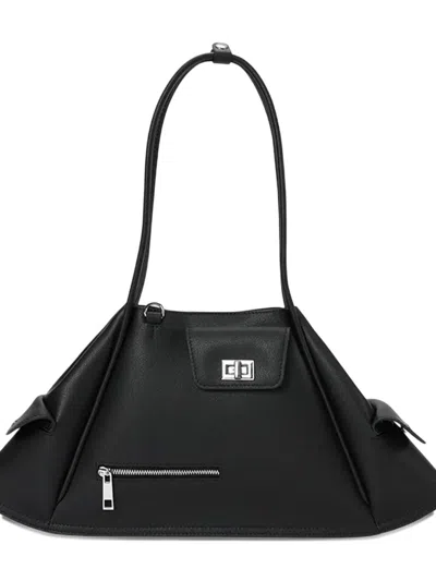 拉链口袋单肩包