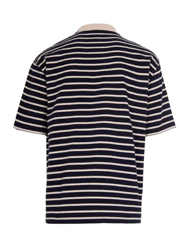 Apc Polo Blu A Righe In Black