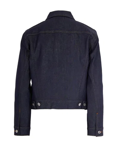A.p.c. A. P.c. Dion Contrast-stitching Jacket In Blue
