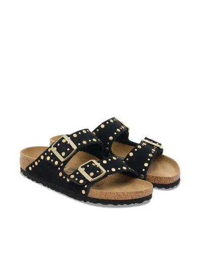 Birkenstock Arizona Rivet Sandals With Adjustable Straps In Black