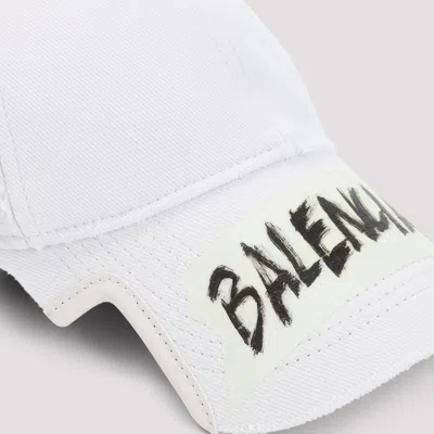 Balenciaga Baseball Cap Curved Brim Structured Eyelet Vents In White