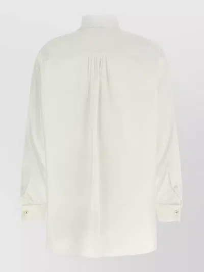 Kenzo Lavalliere Collar Shirt In White