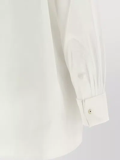 Kenzo Lavalliere Collar Shirt In White