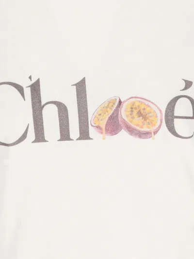 Chloé Passion Fruit Print Baby Fit Cotton Jersey T-shirt In White
