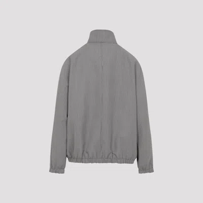 Courrèges Courreges Buckle Houndstooth Bomber Jacket Women In Gray
