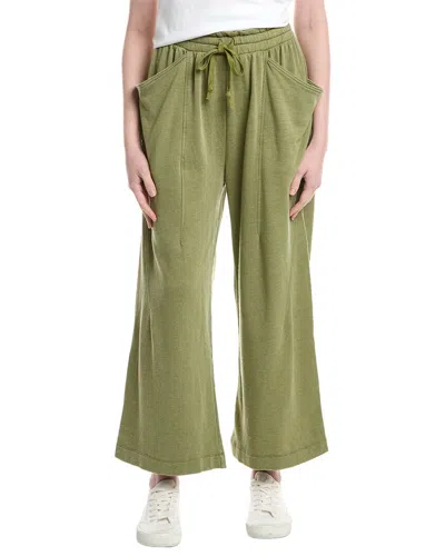 Labiz Slouchy Wide Leg Sweatpant In Green