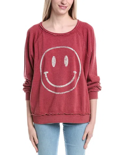 Labiz Smiley Graphic Pullover In Pink