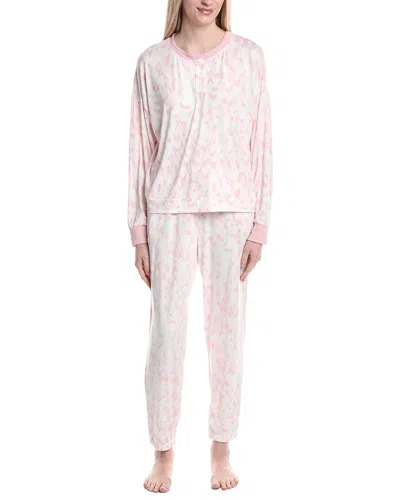 Dkny 2pc Top & Jogger Lounge Set In Pink