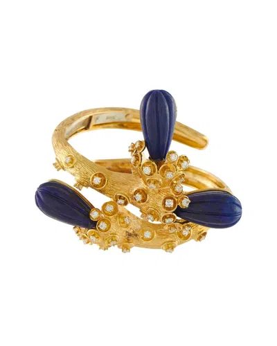 David Webb 18k Lapis Lazuli Bracelet (authentic Pre-loved) In Gold