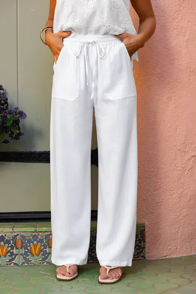 Cupshe X Jjd Mediterranean Muse White Pants In White
