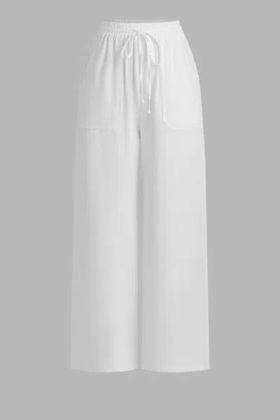 Cupshe X Jjd Mediterranean Muse White Pants In White