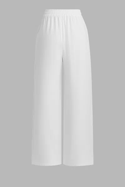 Cupshe X Jjd Mediterranean Muse White Pants In White