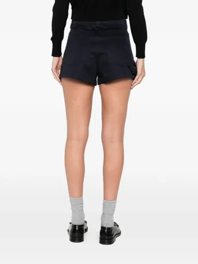 Sandro Paris Cotton Embroidered Shorts In Black