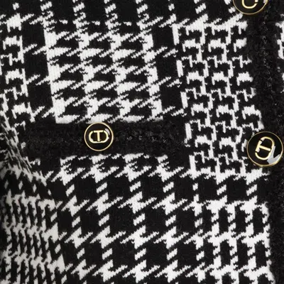 Twinset Black And White Casual Jacket In Black